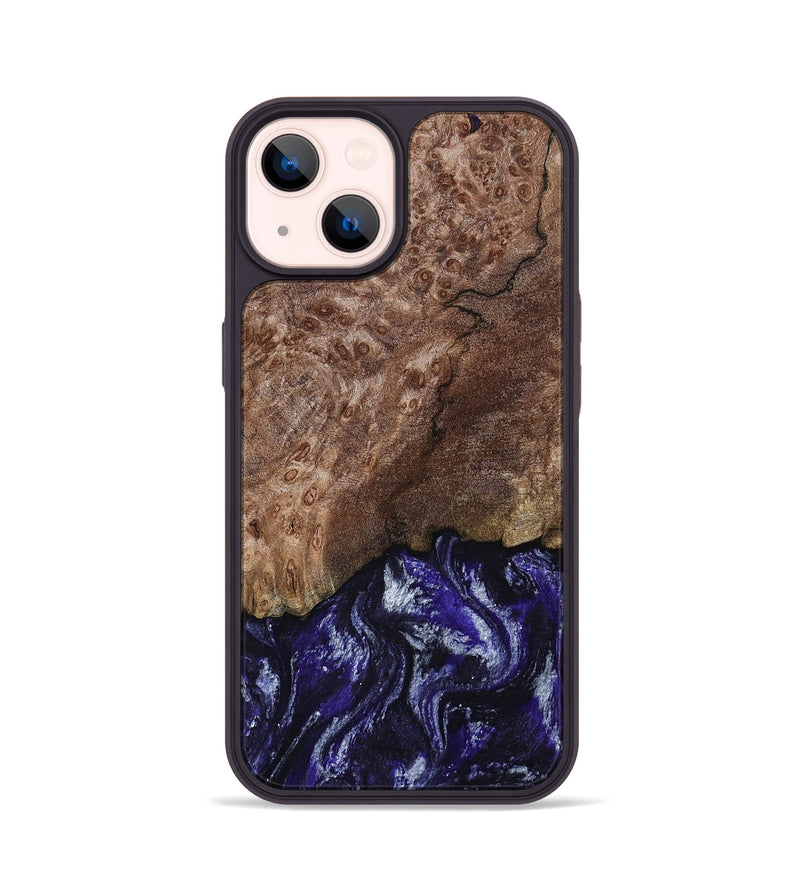 iPhone 14 Wood Phone Case - Nicole (Purple, 800036)