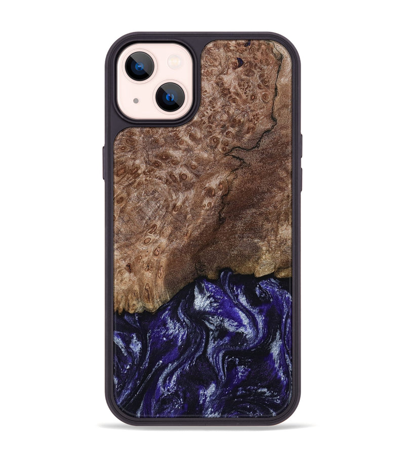 iPhone 14 Plus Wood Phone Case - Nicole (Purple, 800036)