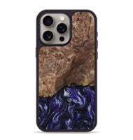 iPhone 15 Pro Max Wood Phone Case - Nicole (Purple, 800036)