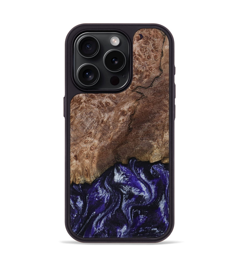 iPhone 15 Pro Wood Phone Case - Nicole (Purple, 800036)