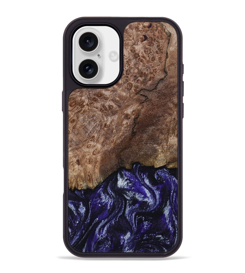 iPhone 16 Plus Wood Phone Case - Nicole (Purple, 800036)