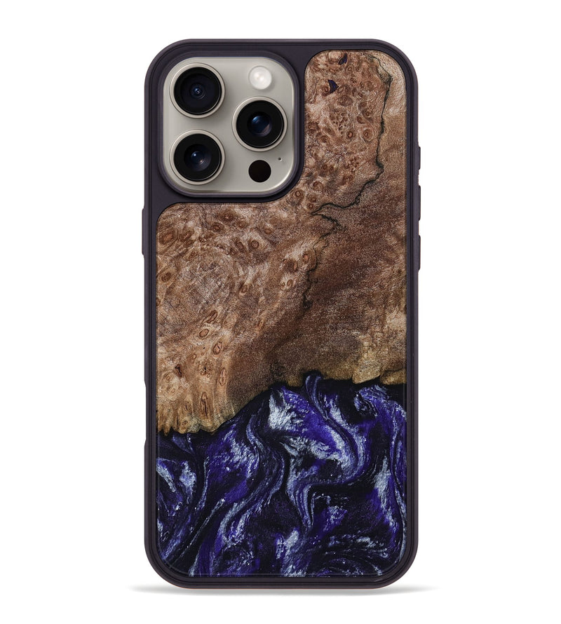 iPhone 16 Pro Max Wood Phone Case - Nicole (Purple, 800036)
