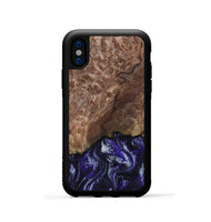 iPhone Xs Wood Phone Case - Nicole (Purple, 800036)