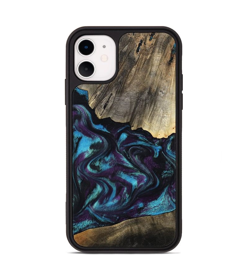 iPhone 11 Wood Phone Case - Jaylon (Purple, 800037)