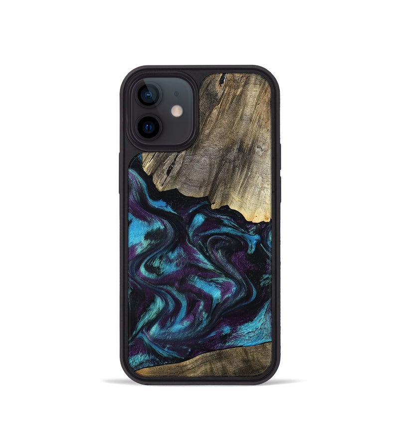 iPhone 12 mini Wood Phone Case - Jaylon (Purple, 800037)