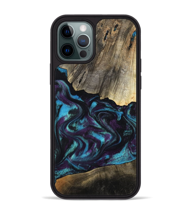 iPhone 12 Pro Max Wood Phone Case - Jaylon (Purple, 800037)