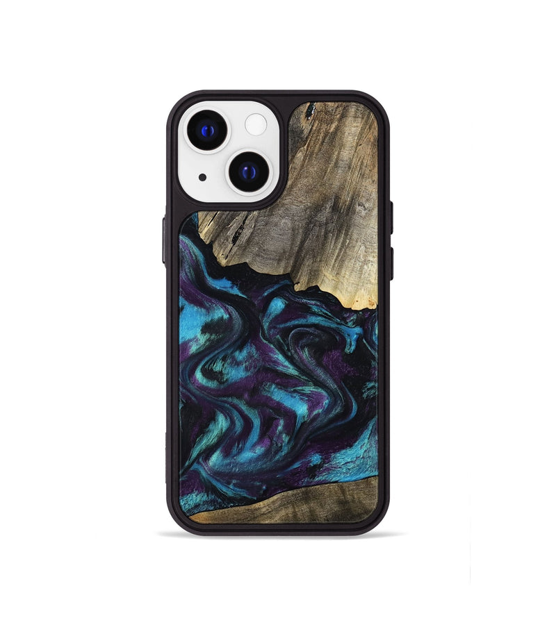 iPhone 13 mini Wood Phone Case - Jaylon (Purple, 800037)