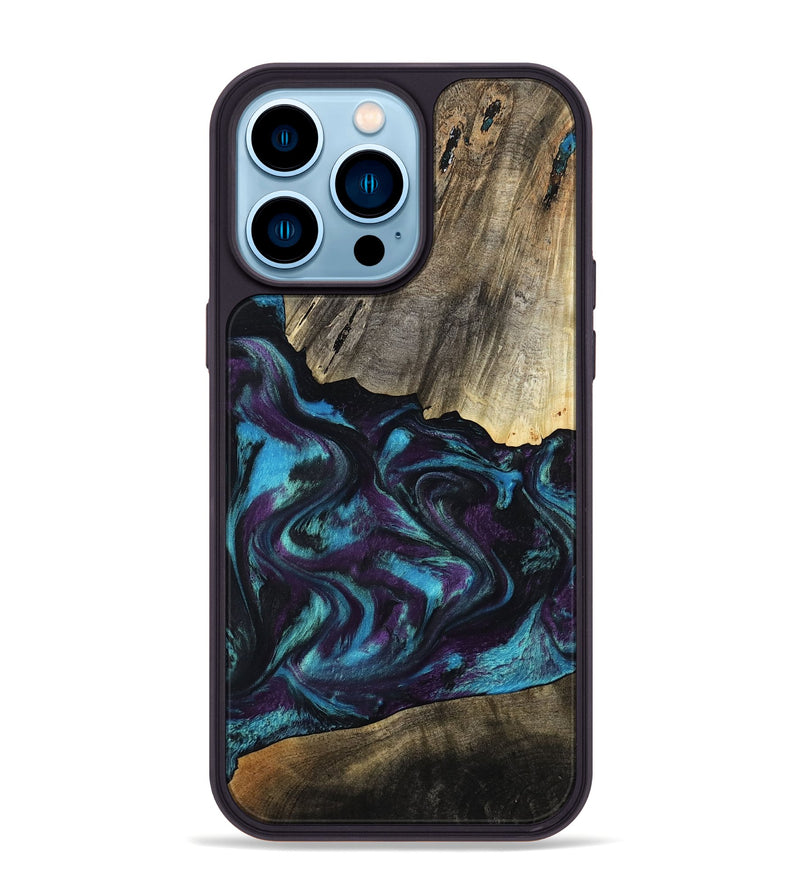 iPhone 14 Pro Max Wood Phone Case - Jaylon (Purple, 800037)
