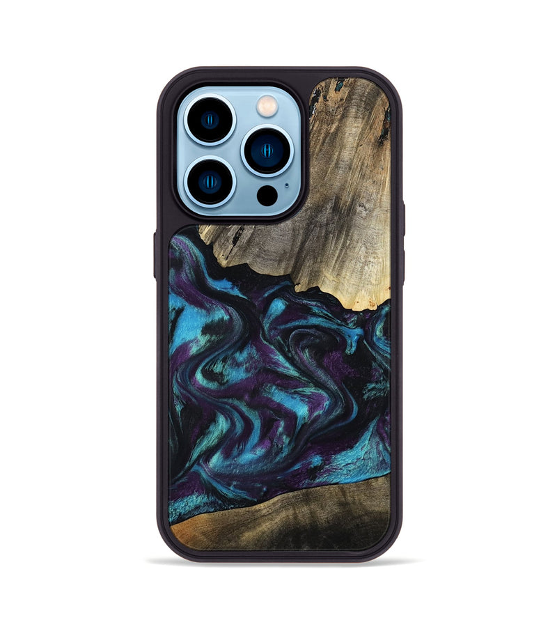 iPhone 14 Pro Wood Phone Case - Jaylon (Purple, 800037)