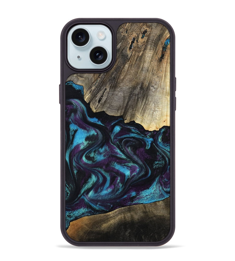 iPhone 15 Plus Wood Phone Case - Jaylon (Purple, 800037)