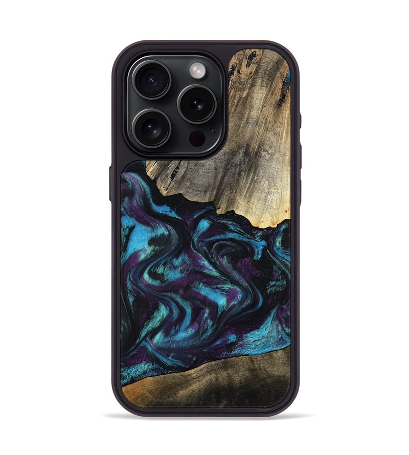 iPhone 15 Pro Wood Phone Case - Jaylon (Purple, 800037)