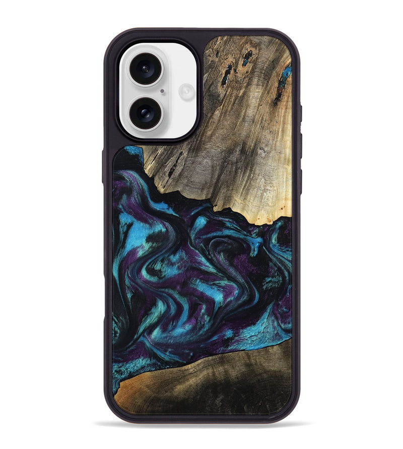 iPhone 16 Plus Wood Phone Case - Jaylon (Purple, 800037)