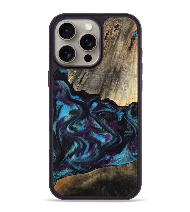 iPhone 16 Pro Max Wood Phone Case - Jaylon (Purple, 800037)