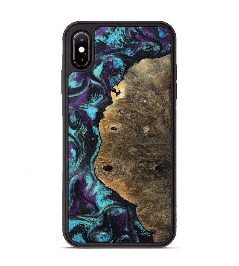 iPhone Xs Max Wood Phone Case - Micaela (Purple, 800038)