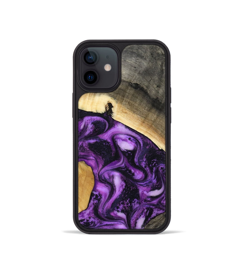 iPhone 12 mini Wood Phone Case - Ermias (Purple, 800039)