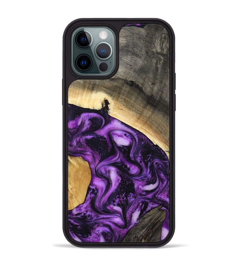 iPhone 12 Pro Max Wood Phone Case - Ermias (Purple, 800039)