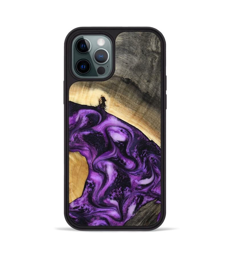 iPhone 12 Pro Wood Phone Case - Ermias (Purple, 800039)