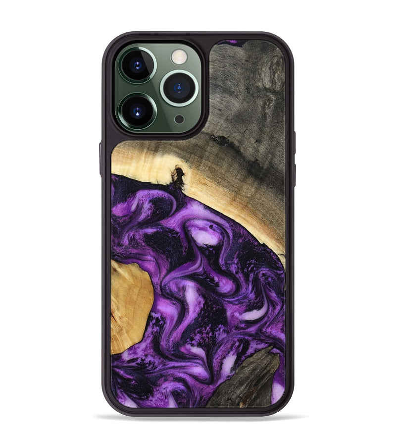 iPhone 13 Pro Max Wood Phone Case - Ermias (Purple, 800039)