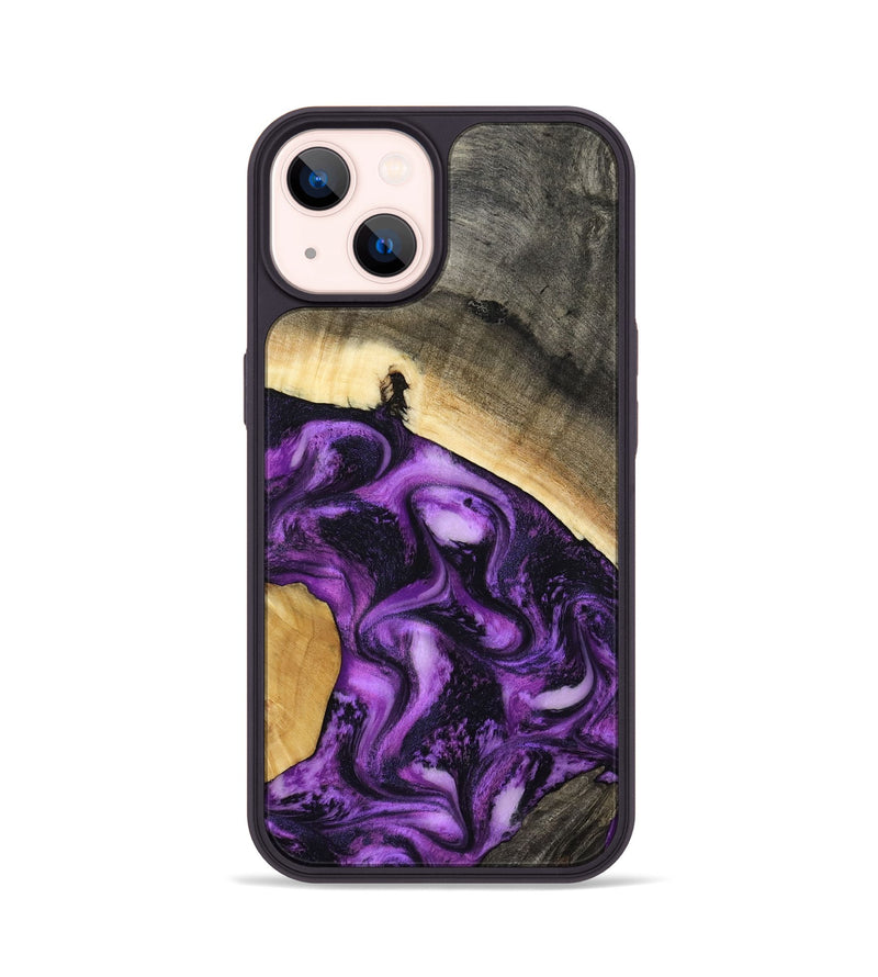 iPhone 14 Wood Phone Case - Ermias (Purple, 800039)