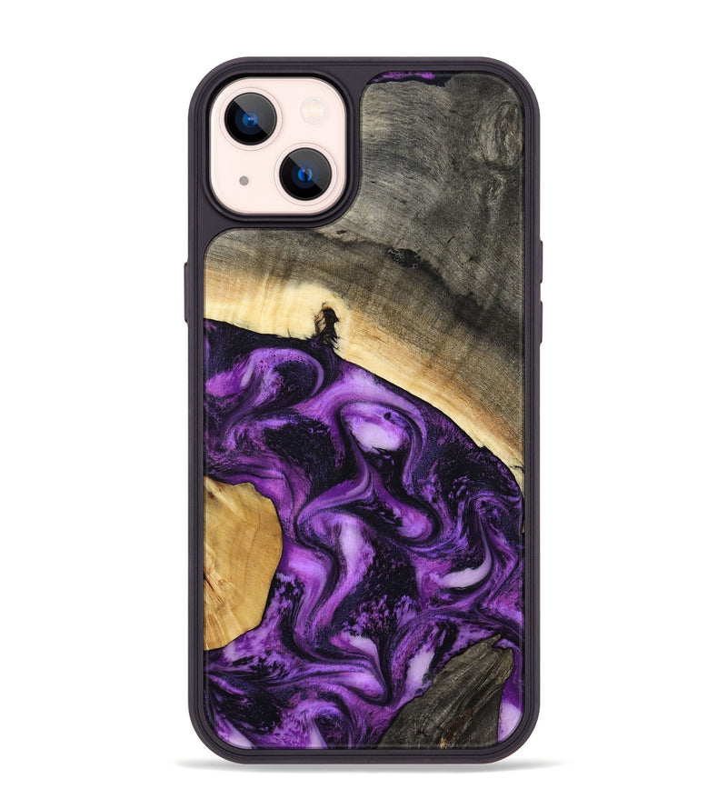 iPhone 14 Plus Wood Phone Case - Ermias (Purple, 800039)