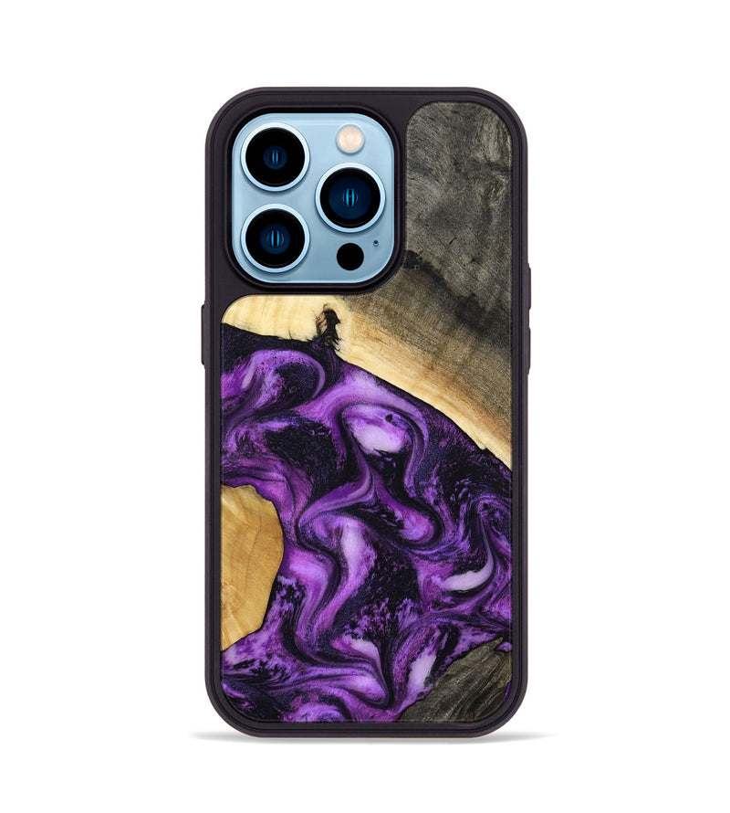 iPhone 14 Pro Wood Phone Case - Ermias (Purple, 800039)