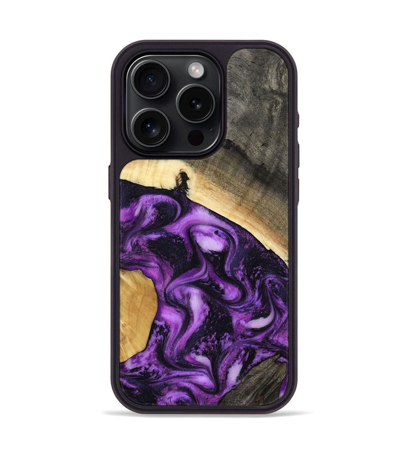 iPhone 15 Pro Wood Phone Case - Ermias (Purple, 800039)