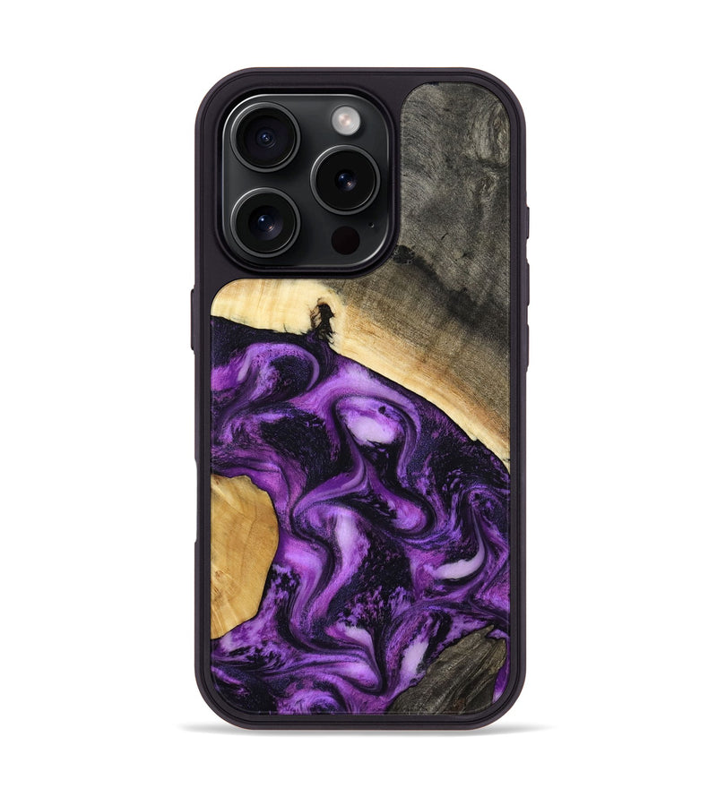 iPhone 16 Pro Wood Phone Case - Ermias (Purple, 800039)