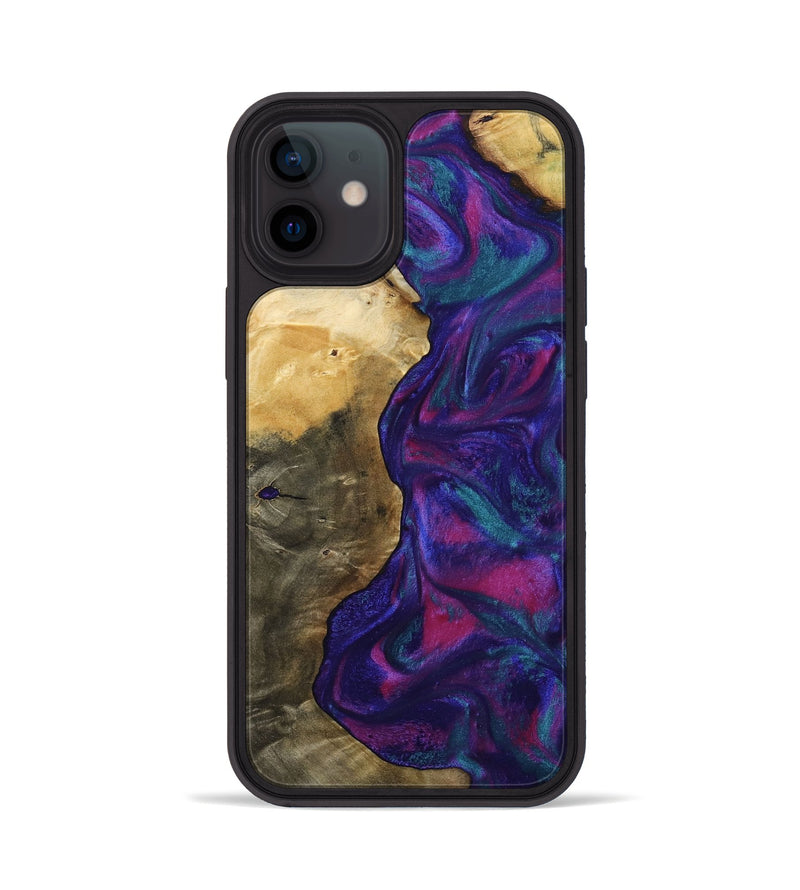 iPhone 12 Wood Phone Case - Cecelia (Purple, 800040)