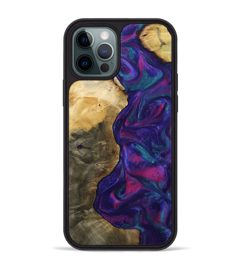 iPhone 12 Pro Max Wood Phone Case - Cecelia (Purple, 800040)