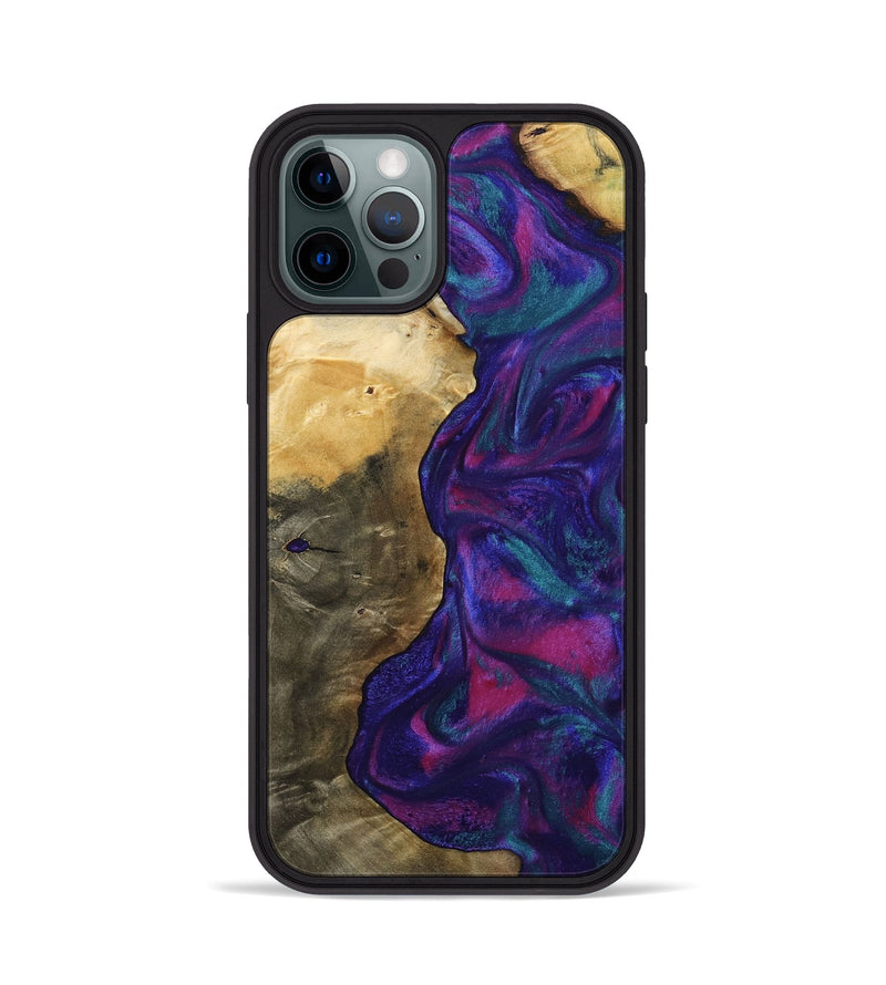 iPhone 12 Pro Wood Phone Case - Cecelia (Purple, 800040)