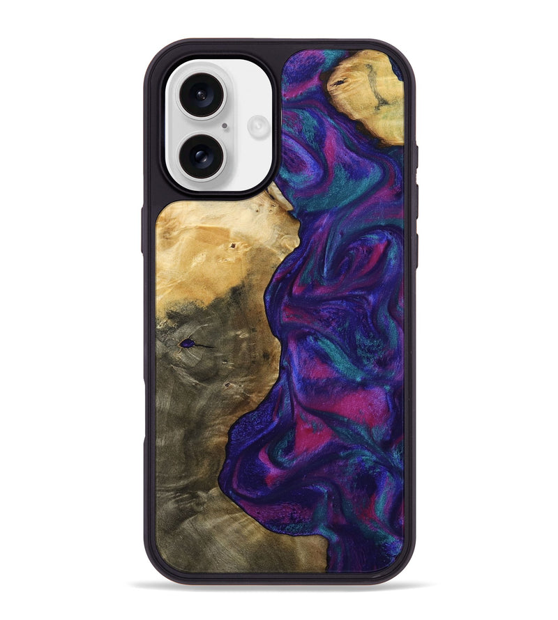 iPhone 16 Plus Wood Phone Case - Cecelia (Purple, 800040)