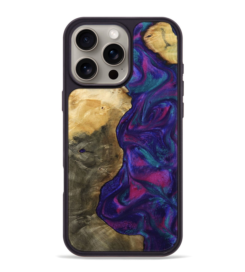 iPhone 16 Pro Max Wood Phone Case - Cecelia (Purple, 800040)