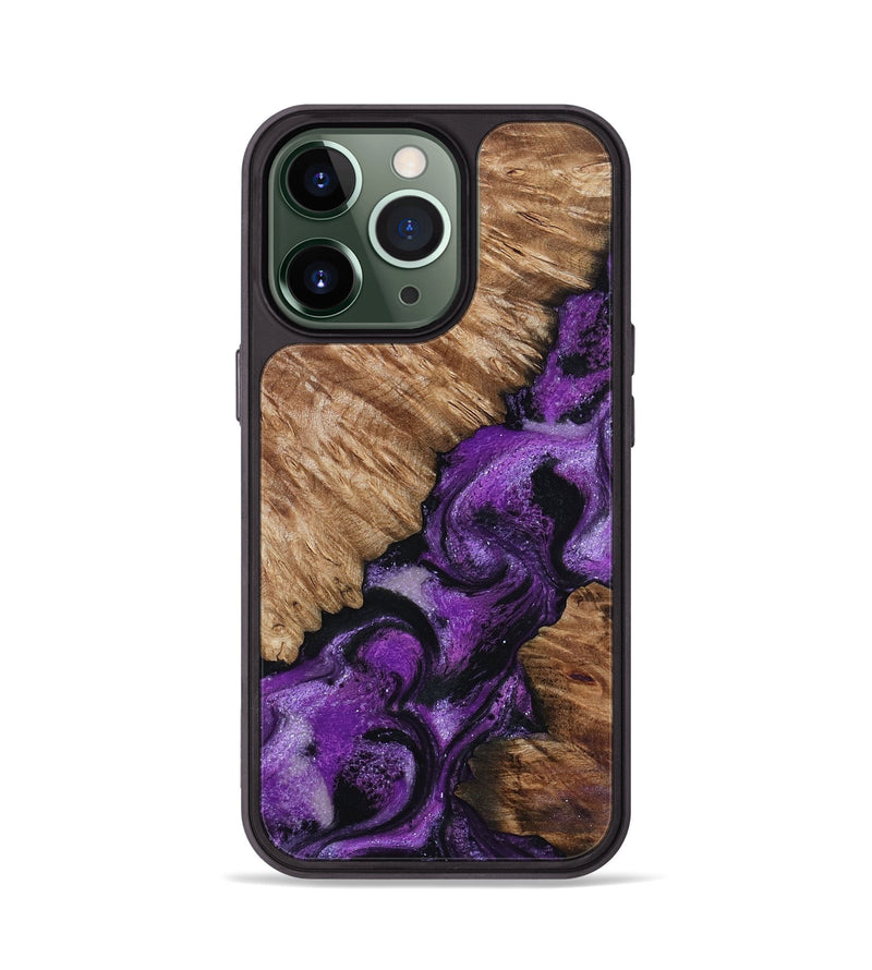 iPhone 13 Pro Wood Phone Case - Kaleena (Purple, 800041)