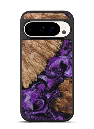 Pixel 9 Wood Phone Case - Kaleena (Purple, 800041)