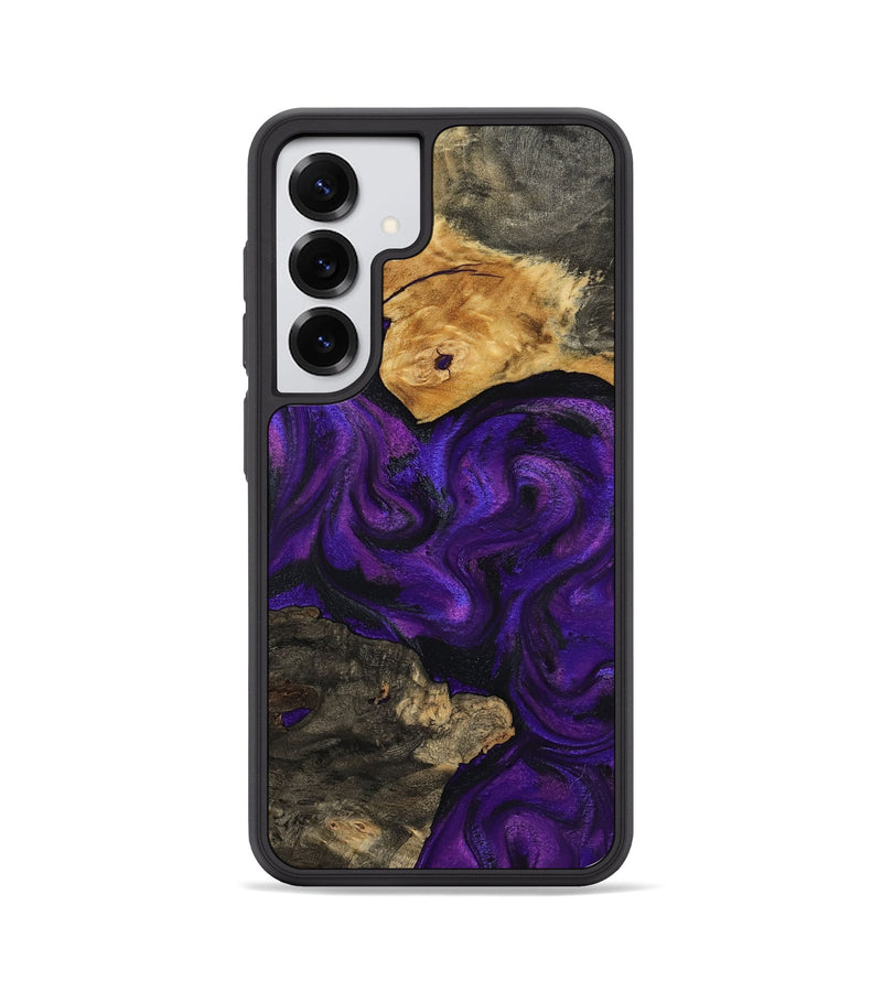 Galaxy S25 Wood Phone Case - Cicely (Purple, 800042)
