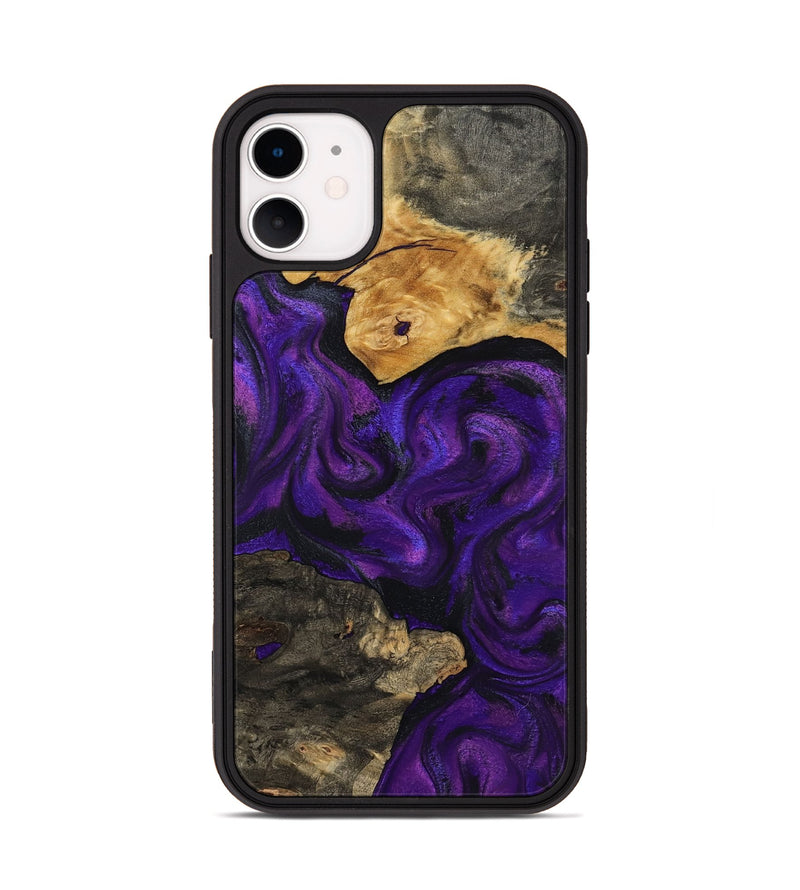iPhone 11 Wood Phone Case - Cicely (Purple, 800042)