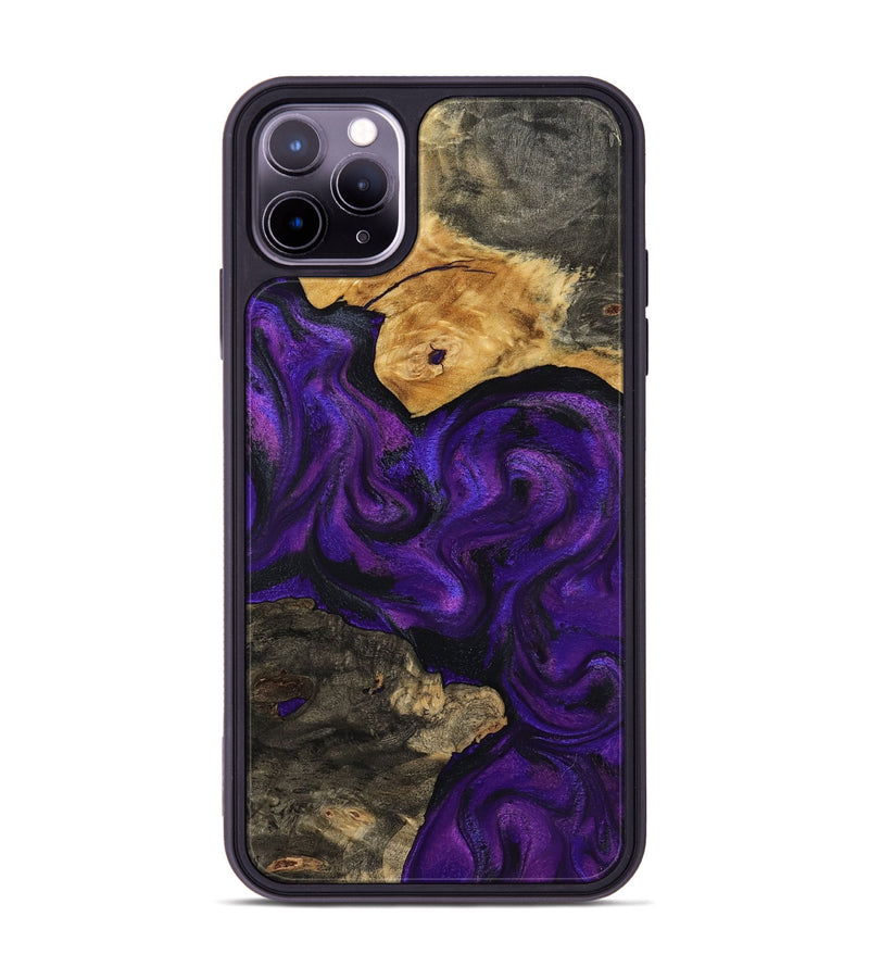 iPhone 11 Pro Max Wood Phone Case - Cicely (Purple, 800042)