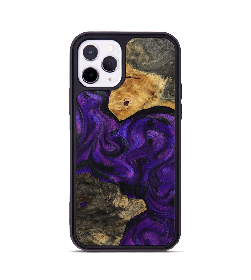 iPhone 11 Pro Wood Phone Case - Cicely (Purple, 800042)