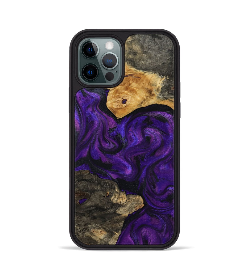 iPhone 12 Pro Wood Phone Case - Cicely (Purple, 800042)