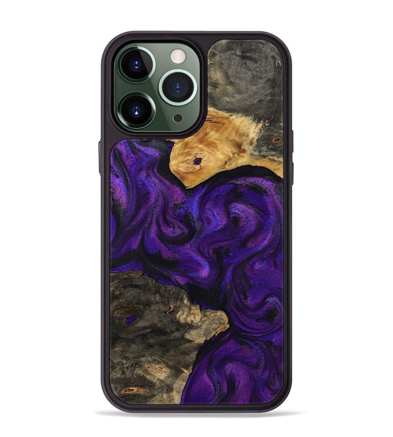 iPhone 13 Pro Max Wood Phone Case - Cicely (Purple, 800042)