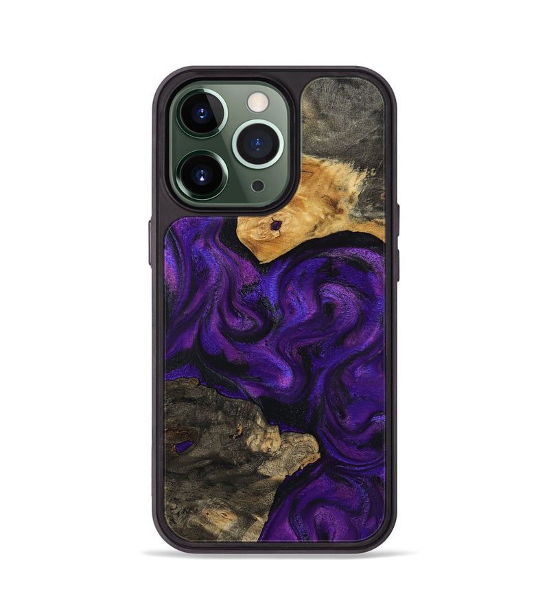 iPhone 13 Pro Wood Phone Case - Cicely (Purple, 800042)