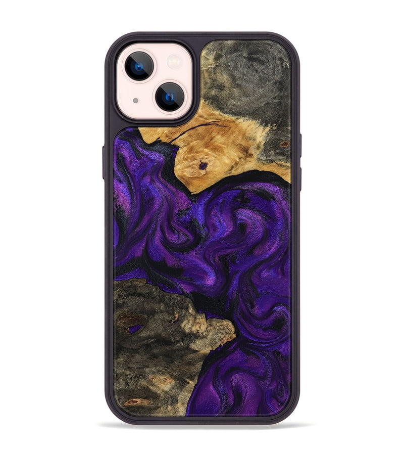 iPhone 14 Plus Wood Phone Case - Cicely (Purple, 800042)