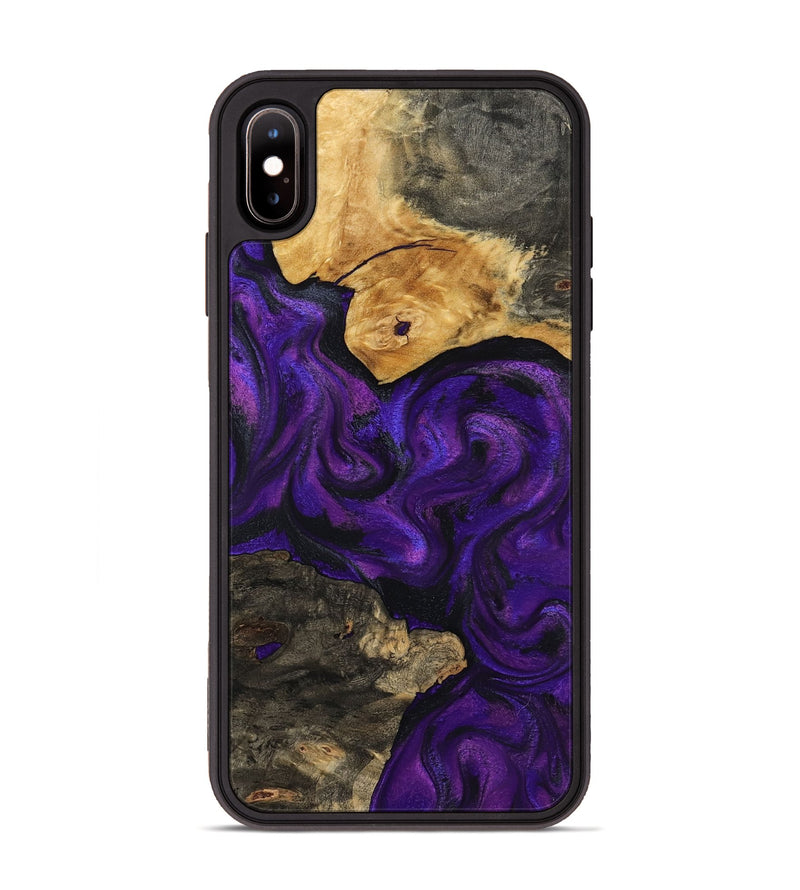 iPhone Xs Max Wood Phone Case - Cicely (Purple, 800042)