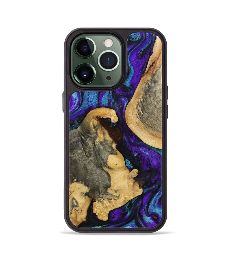 iPhone 13 Pro Wood Phone Case - Shelba (Purple, 800043)