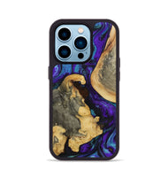 iPhone 14 Pro Wood Phone Case - Shelba (Purple, 800043)