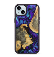 iPhone 15 Plus Wood Phone Case - Shelba (Purple, 800043)