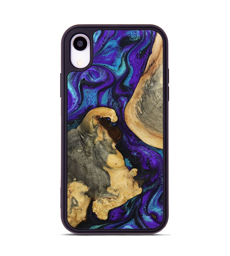 iPhone Xr Wood Phone Case - Shelba (Purple, 800043)