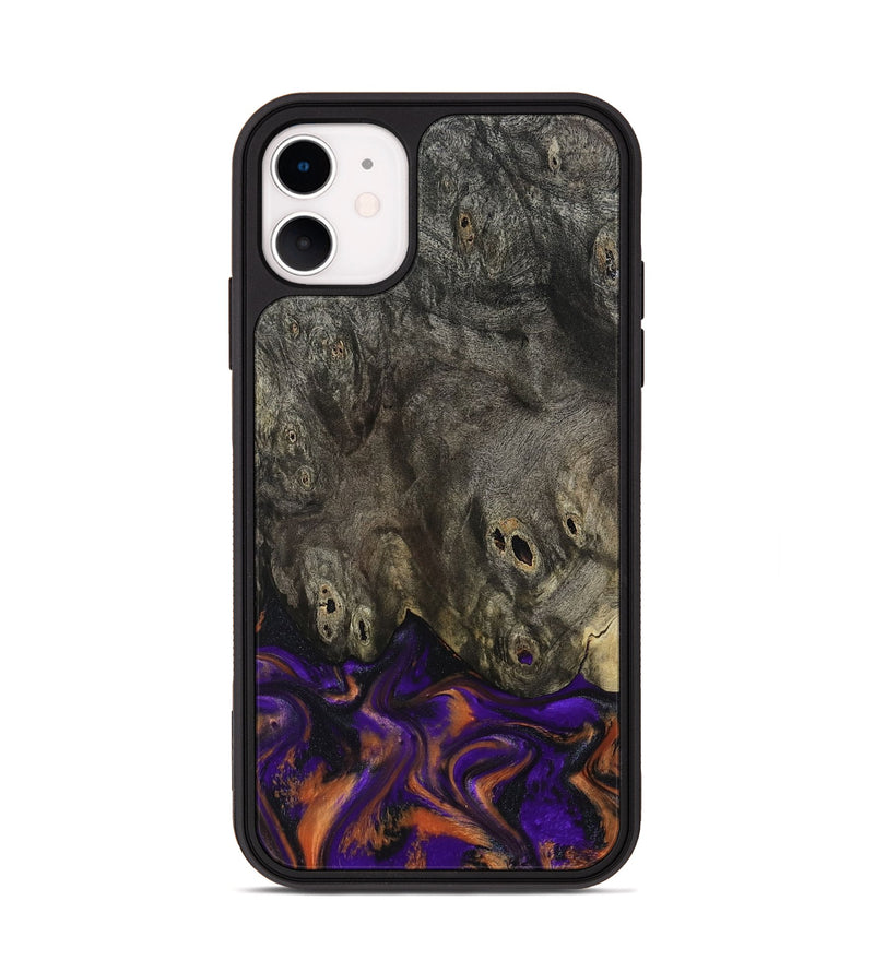 iPhone 11 Wood Phone Case - Cheri (Purple, 800044)