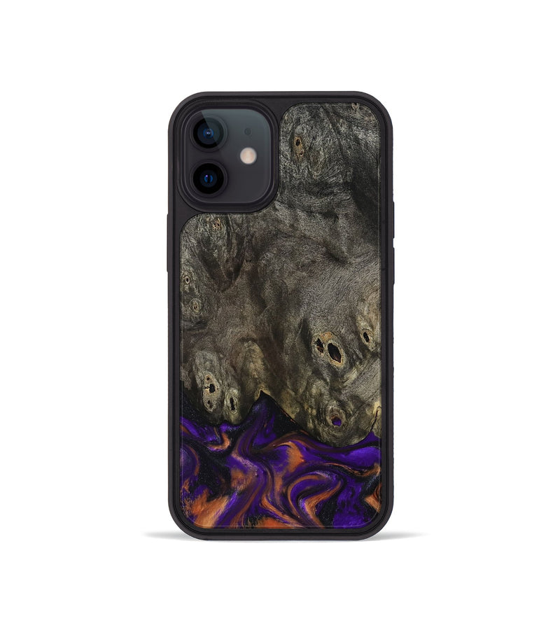 iPhone 12 mini Wood Phone Case - Cheri (Purple, 800044)