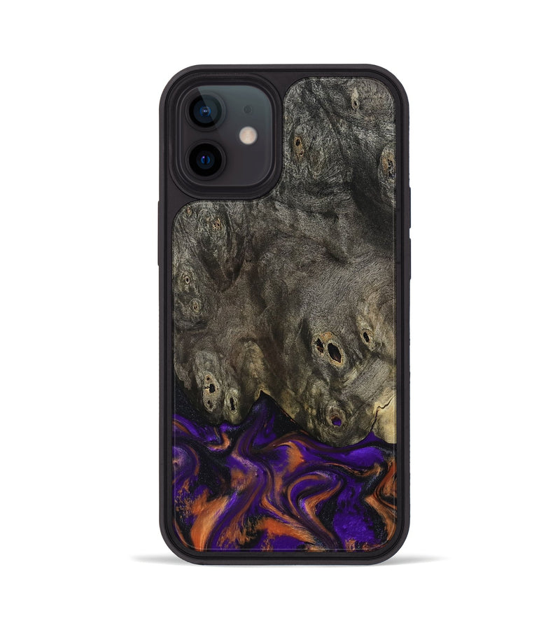 iPhone 12 Wood Phone Case - Cheri (Purple, 800044)